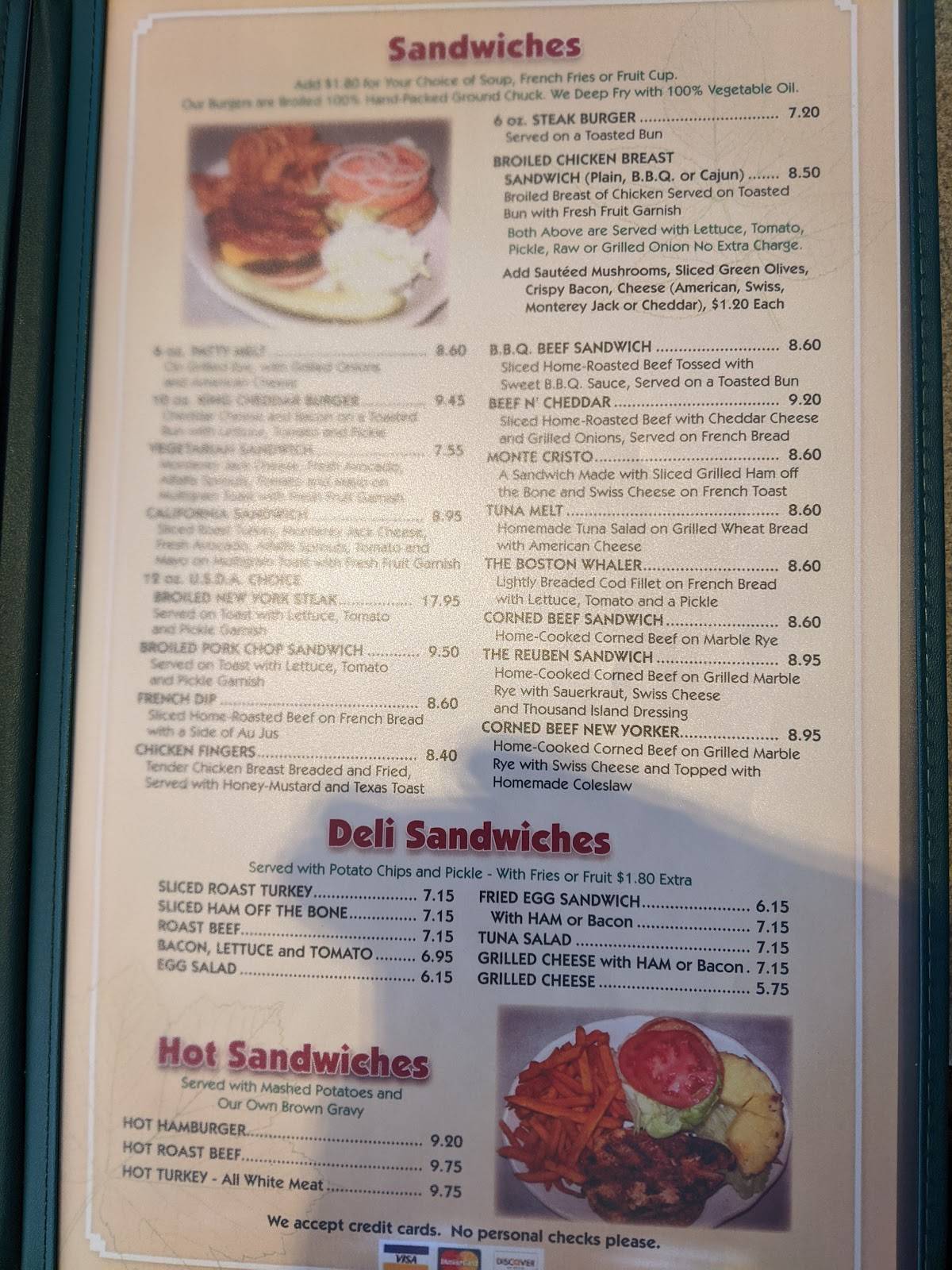 Menu at Sycamore Parkway Restaurant, Sycamore
