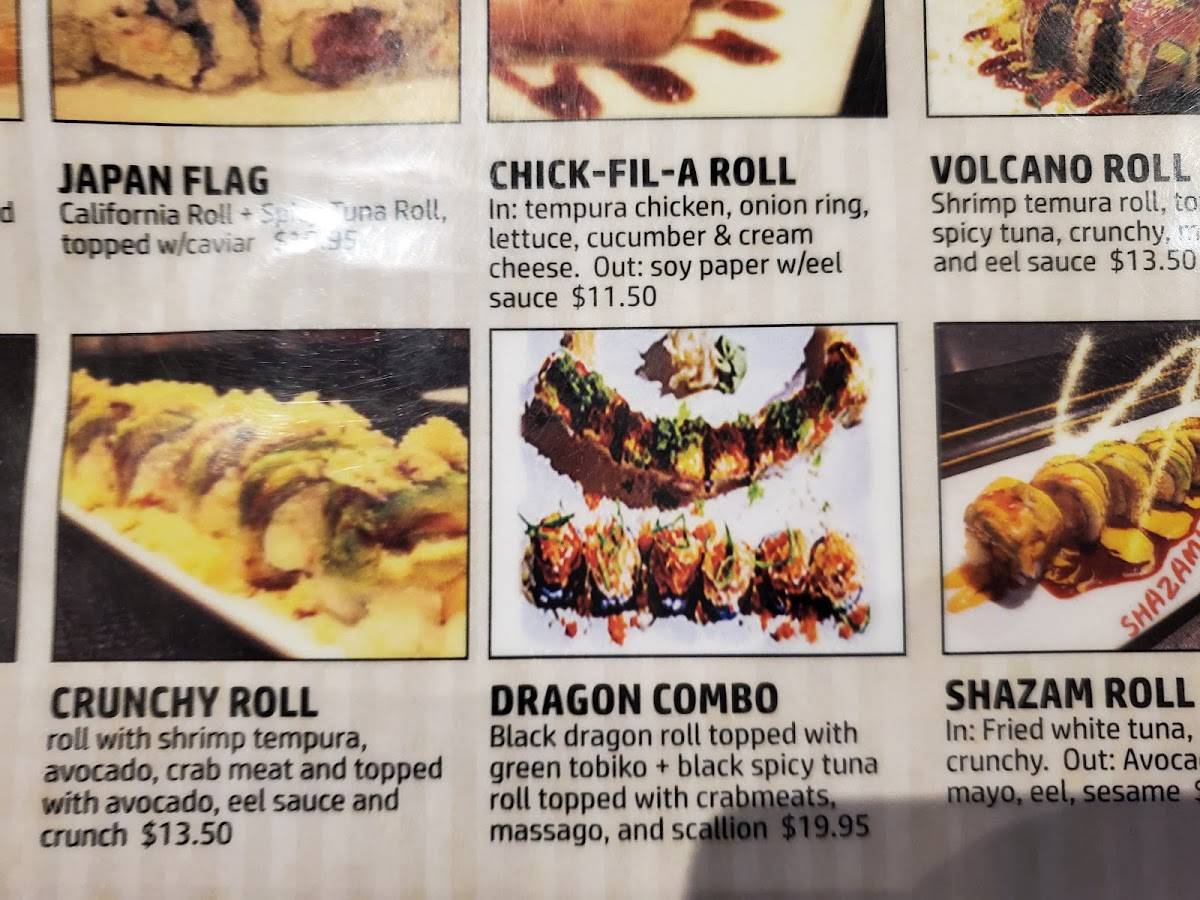 Menu at Takeniwa restaurant, Corpus Christi