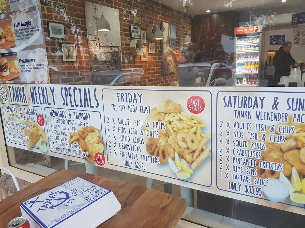 Menu at Tankk Fish & Chips Winthrop fast food, Winthrop