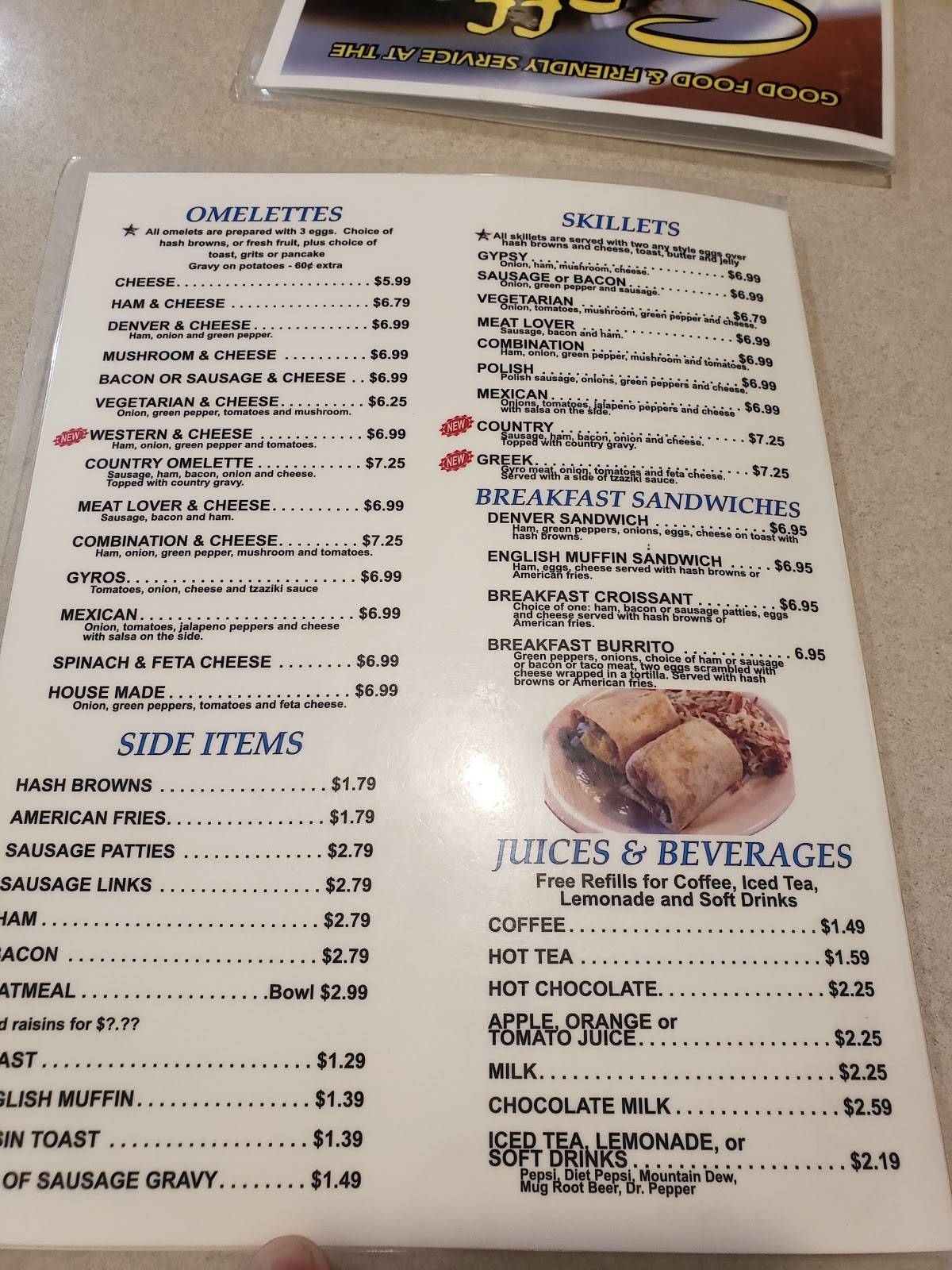 Menu at Coffee Cup restaurant, Terre Haute, Lafayette Ave