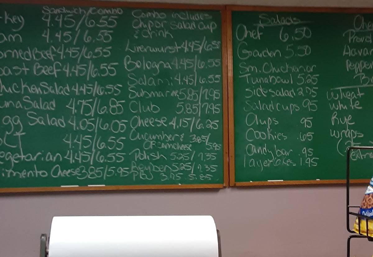 Menu at The Lunch Basket restaurant, Marietta