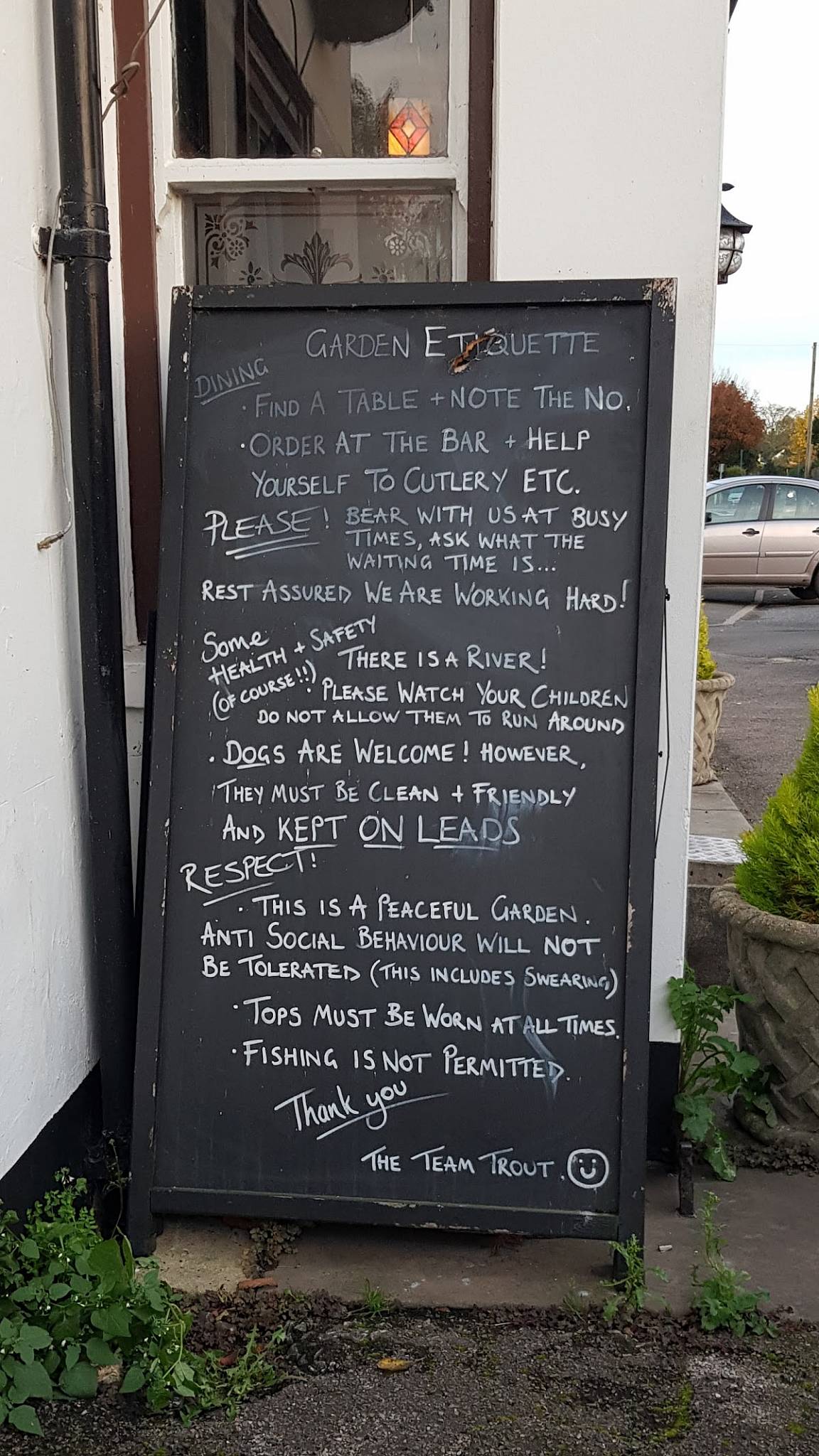 Menu at The Tickled Trout pub & bar, Wye