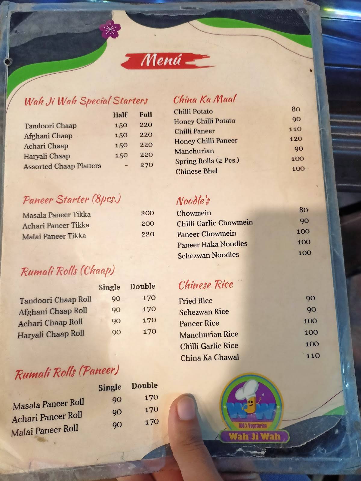 Menu at Wah Ji Wah Pure Veg Family Restaurant, Jodhpur, The Belgian Waffle Co B