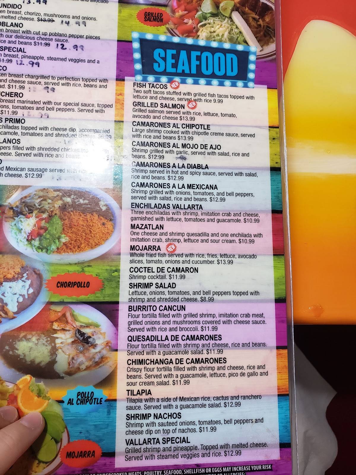 Menu at El Patio restaurant, Alachua