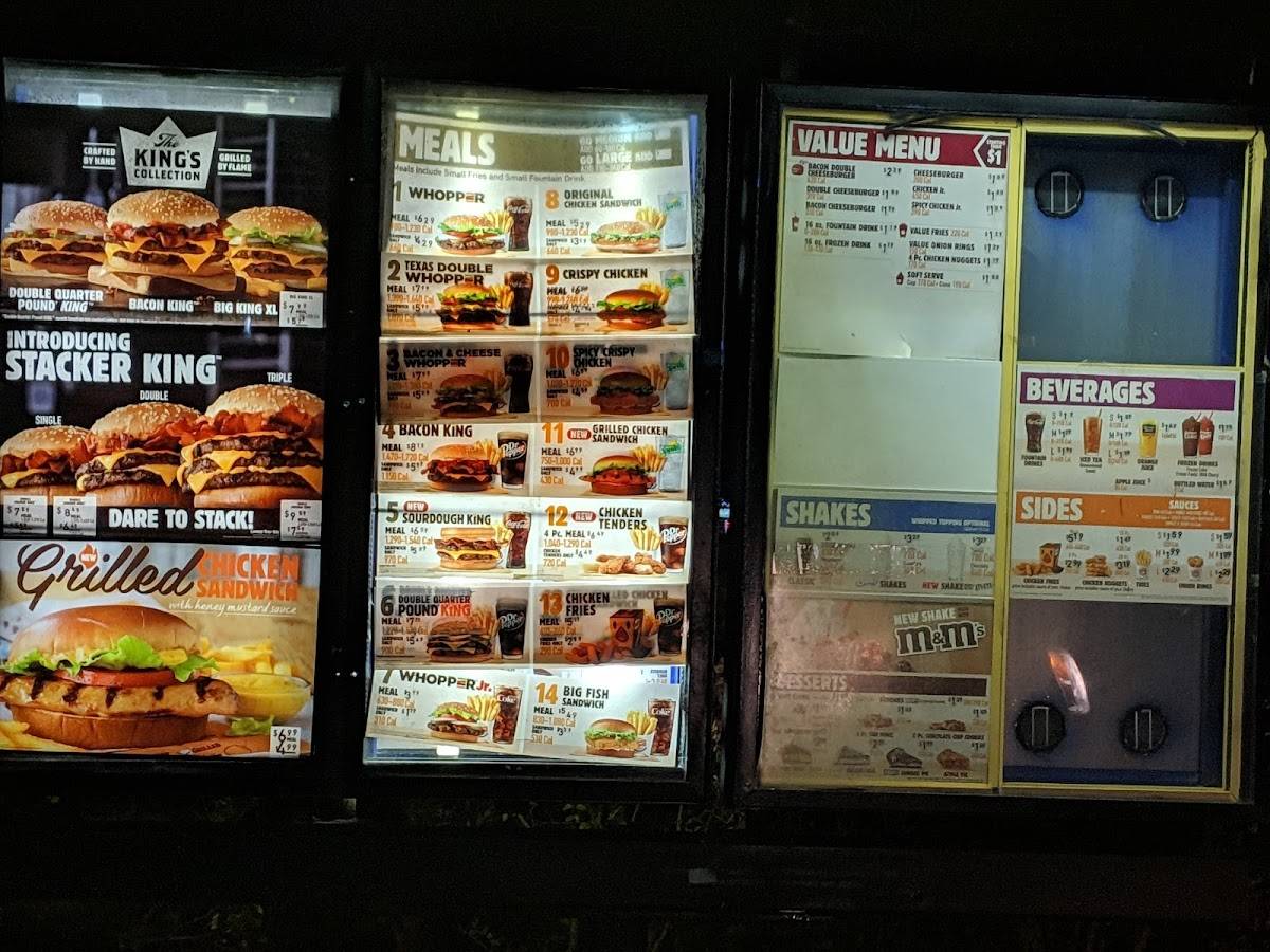 Carta de comida rápida Burger King, Alexandria, Old Boyce Rd