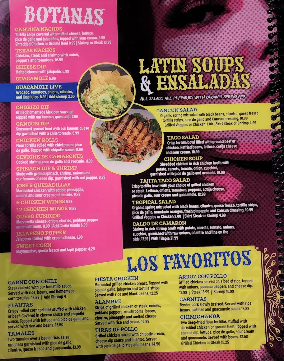 Menu at Ay Wey Mexican Kitchen + Tequila restaurant, Dunn