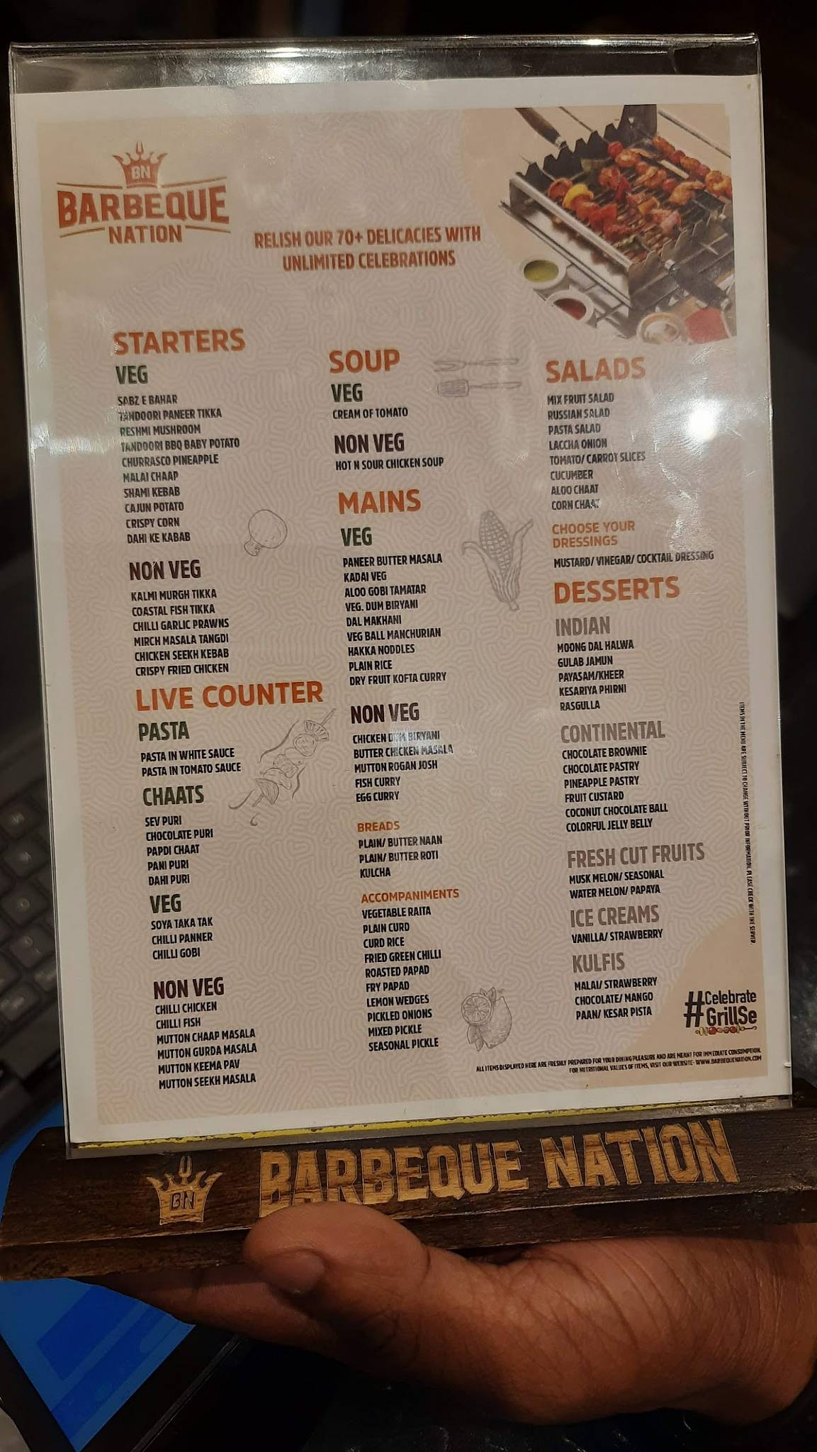 Menu at Barbeque Nation Kochi LuLu Mall, Kochi
