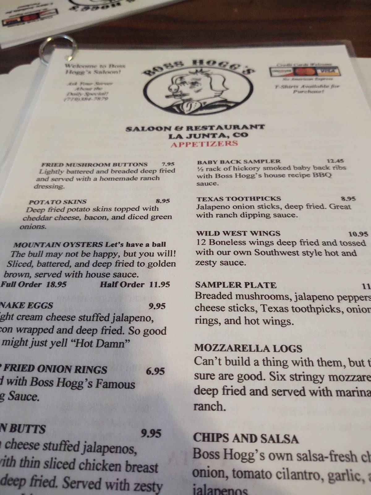 Menu At Boss Hogg s Saloon Restaurant La Junta menu-at-boss-hogg-s-saloon-restaurant-la-junta