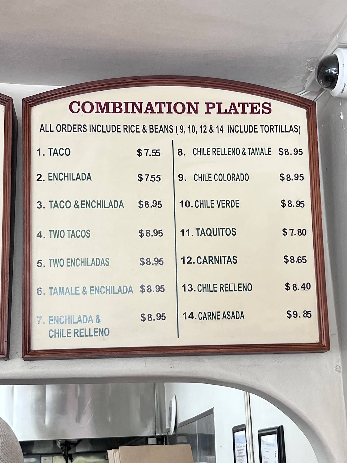 Menu at Campos Famous Burritos restaurant, Simi Valley