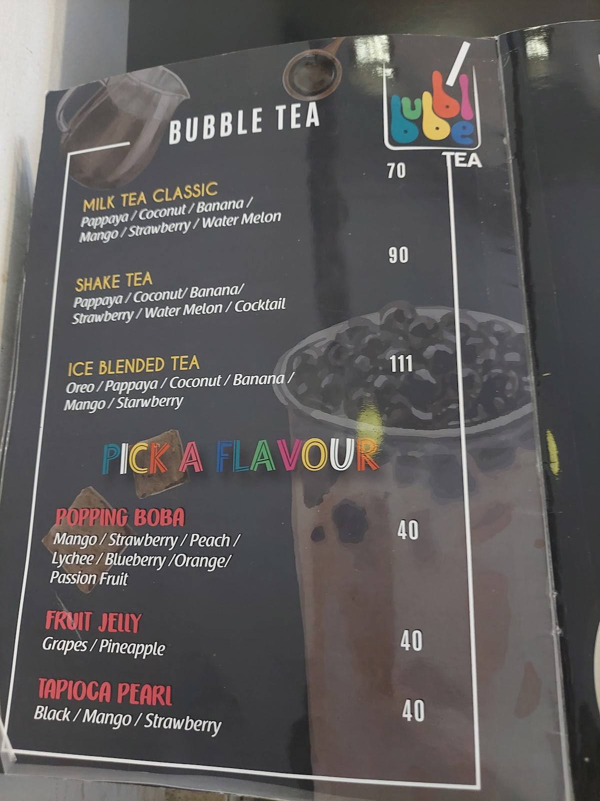 Menu at Coffee Cream, Kottakkal