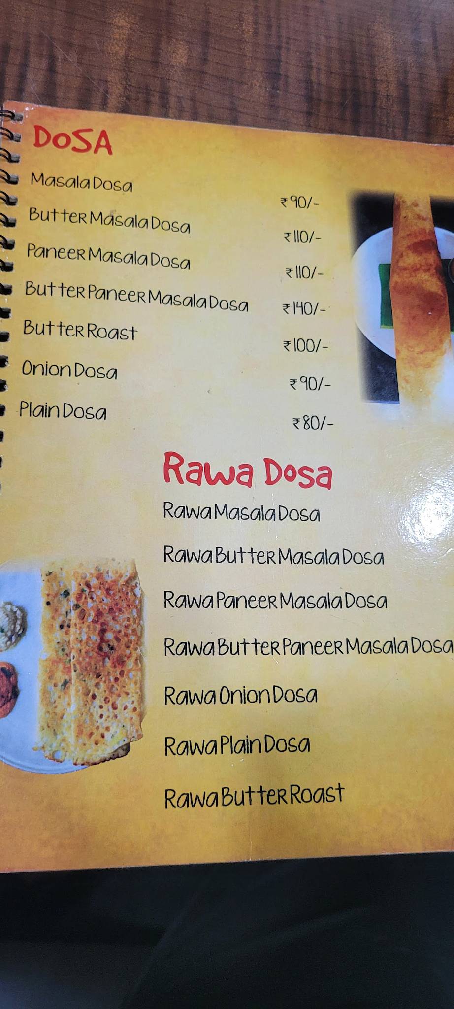 Menu at Madrasi Dosa Hut, Dehradun, 7