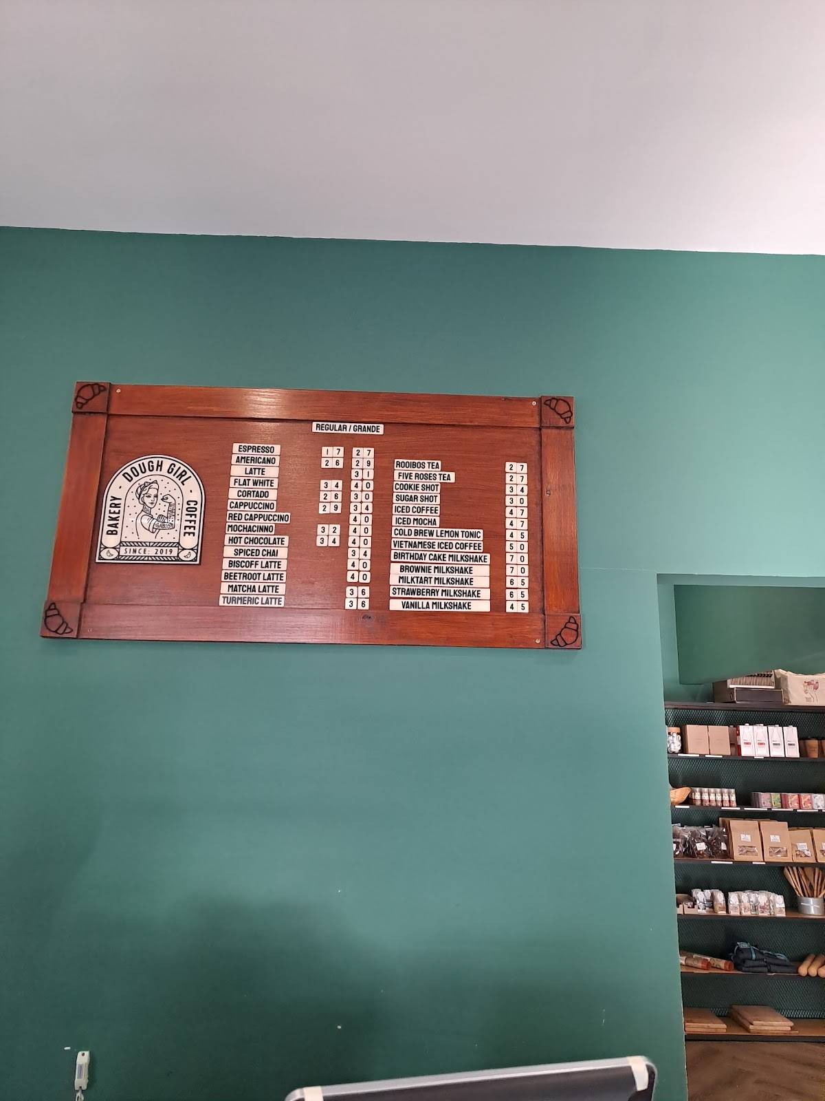 Menu at Dough Girl restaurant, Berea
