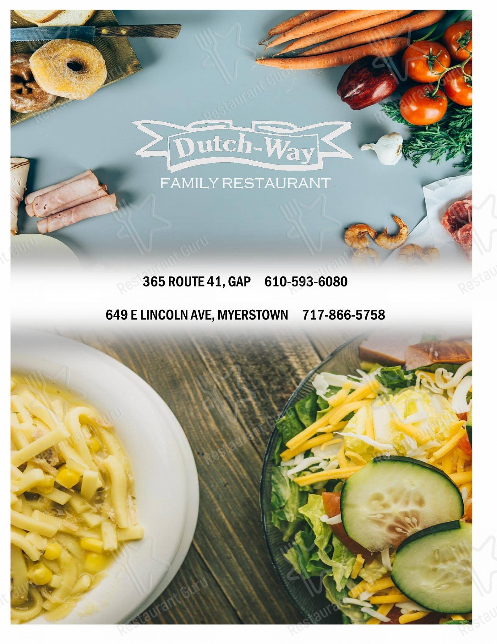 Menu at DutchWay Family Restaurant Myerstown, Myerstown