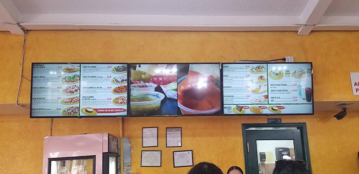 Menu at El Cometa restaurant, El Paso, Viscount Blvd