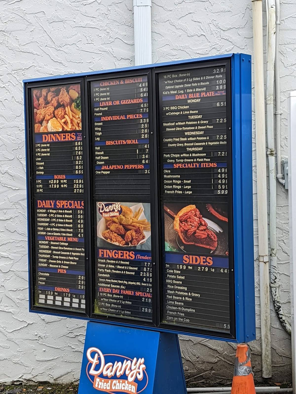 Menu at Danny's Fried Chicken fast food, Niceville, 408 E John Sims Pkwy