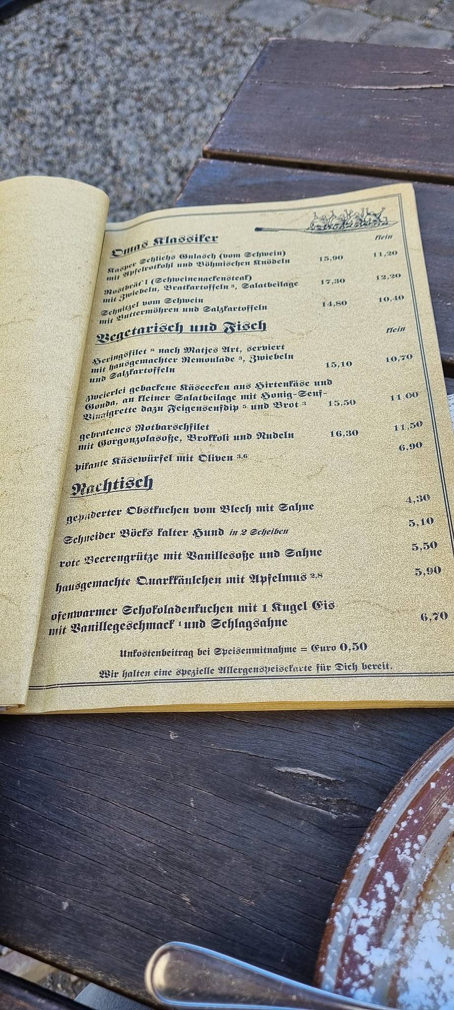 Omas Haus Restaurant Dresden Karte Speisekarte von Gaststätte Oma restaurant, Dresden