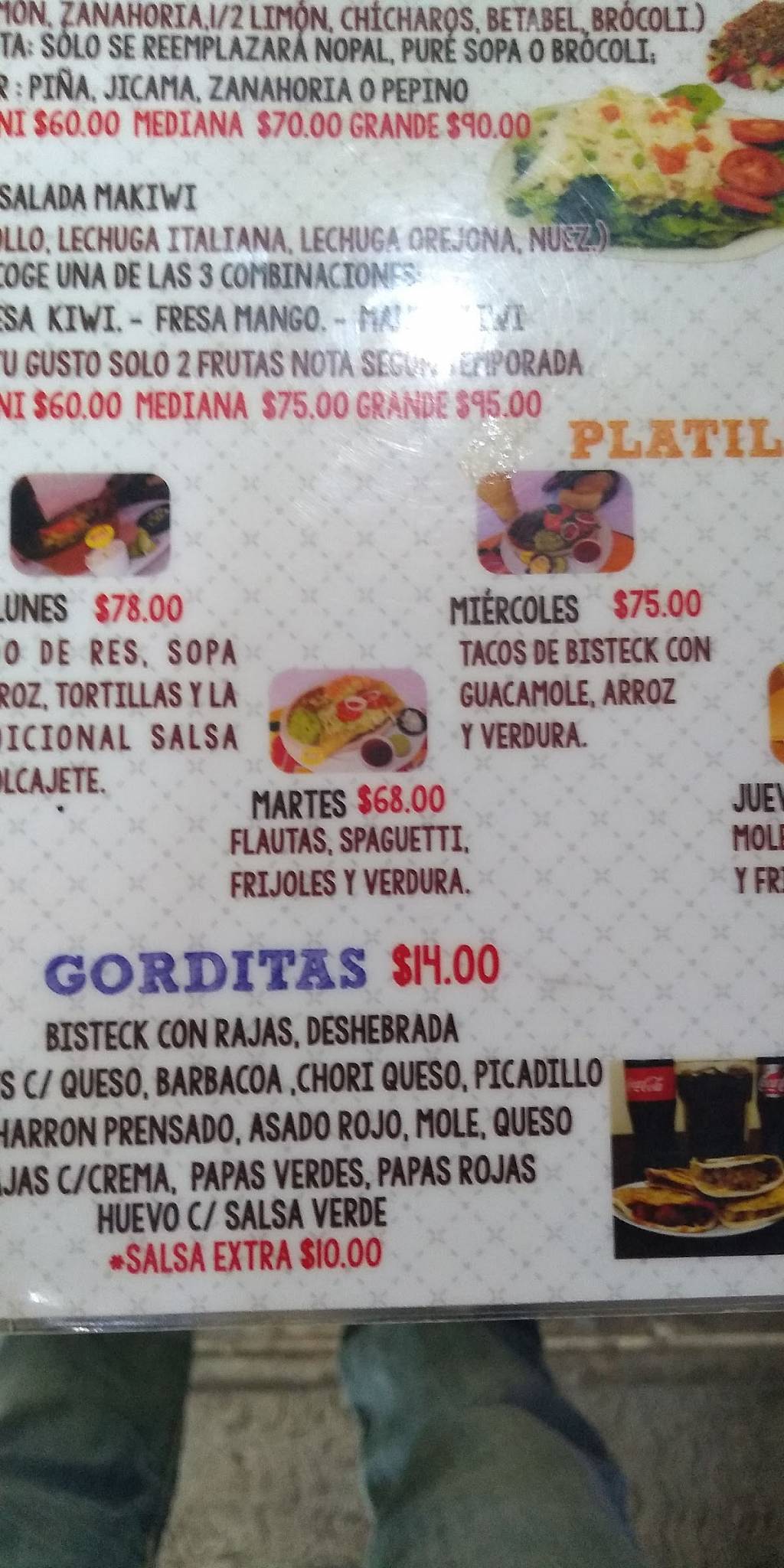 Menu at Good Fruits restaurant, Torreón