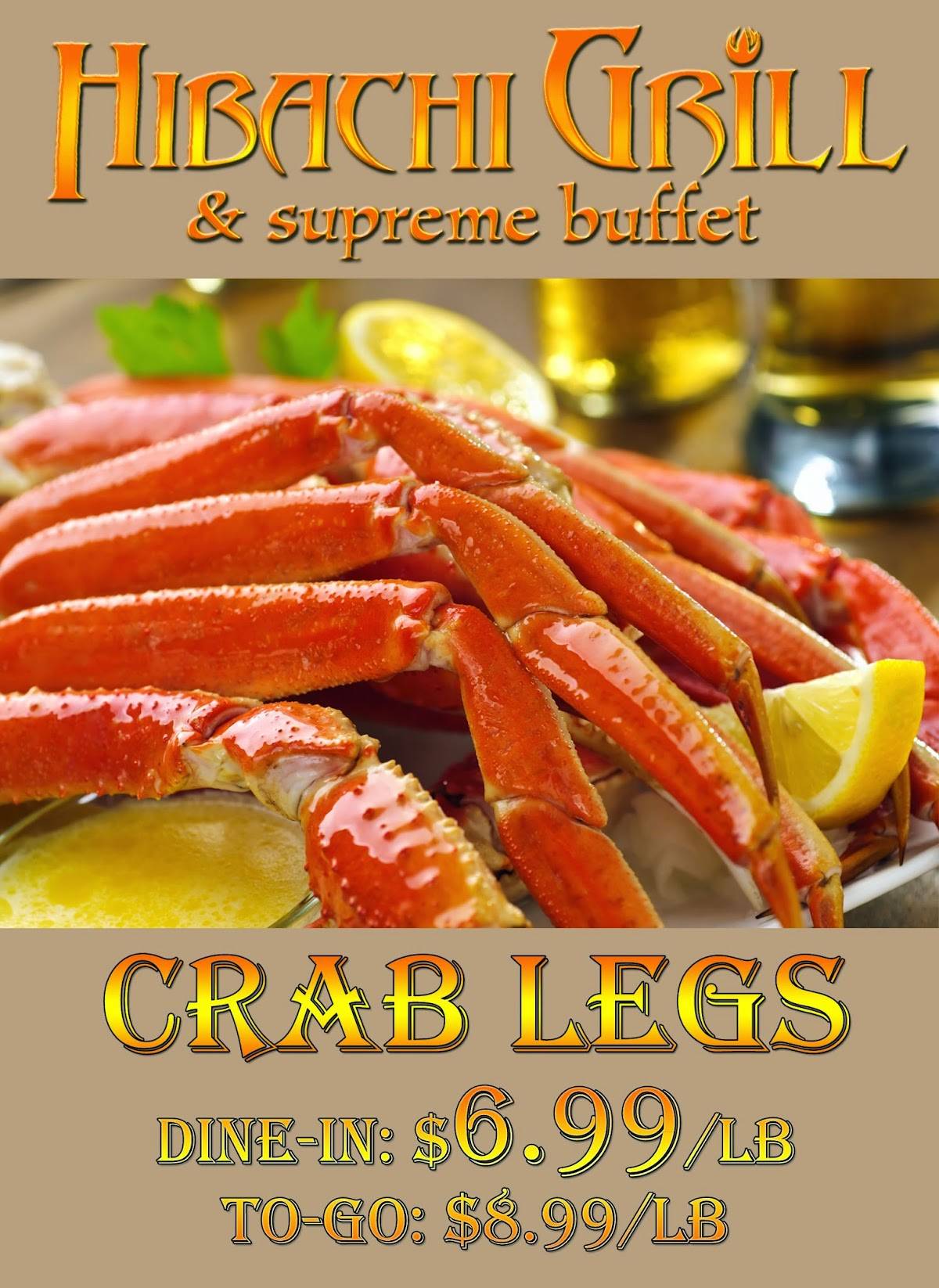 Menu at Hibachi Grill & Supreme Buffet restaurant, Goldsboro