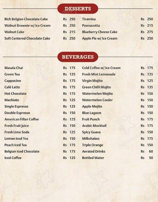 Hola Restaurante menu