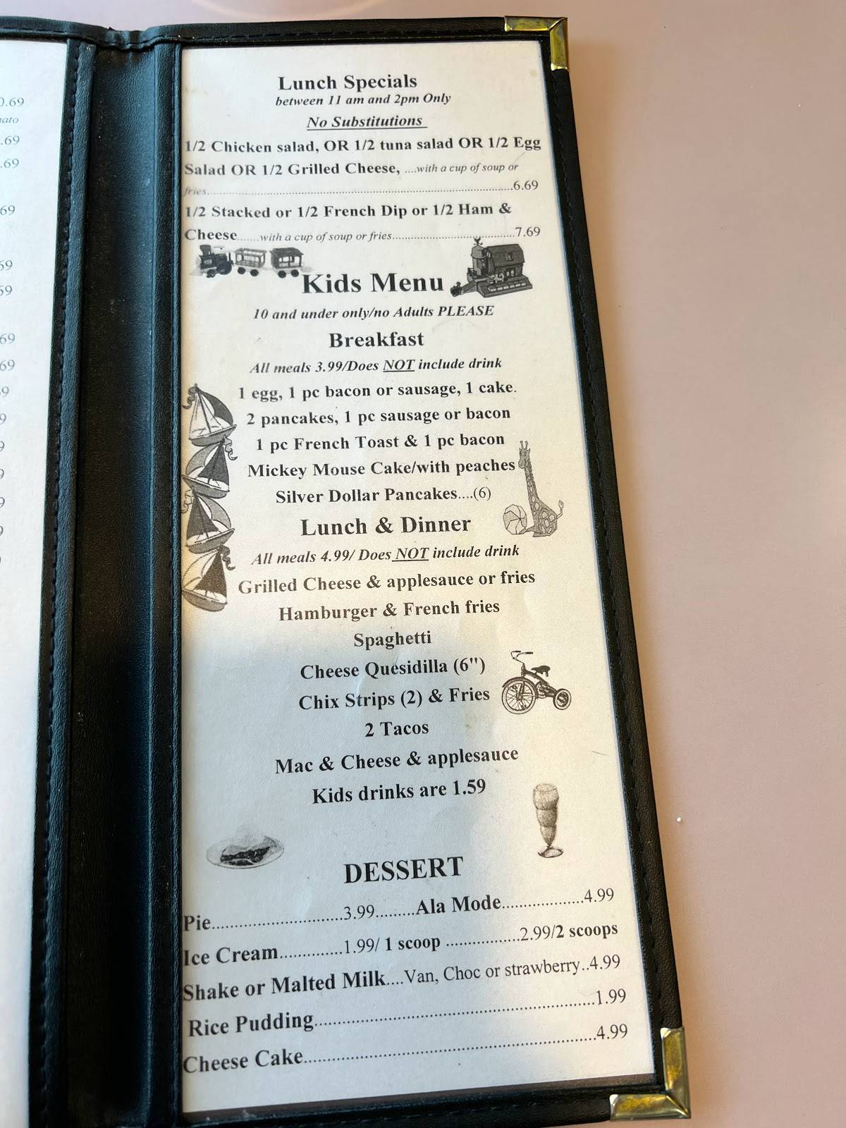 Menu at Home Plate Restaurant, Niles