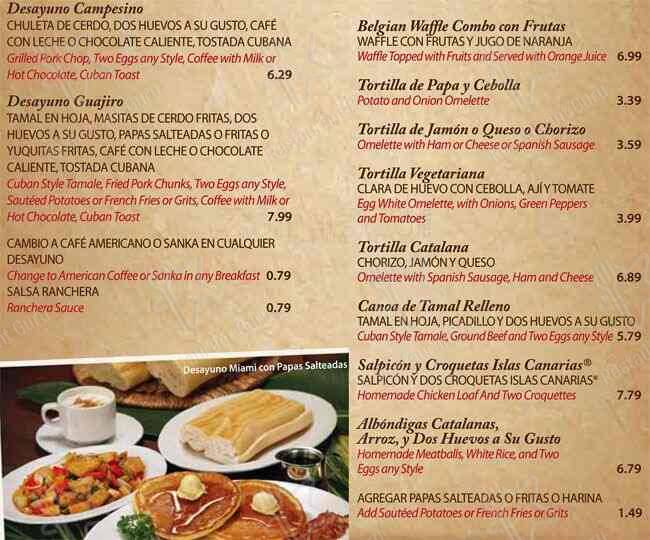 Carta de Islas Canarias Cafe, Restaurant & Bakery