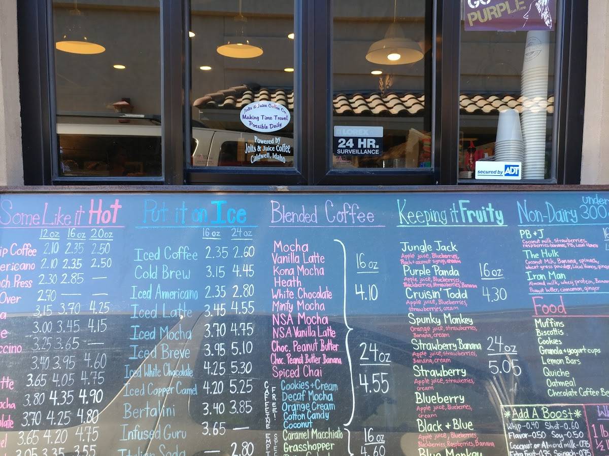 Menu at Jack Henry Coffee House, Caldwell