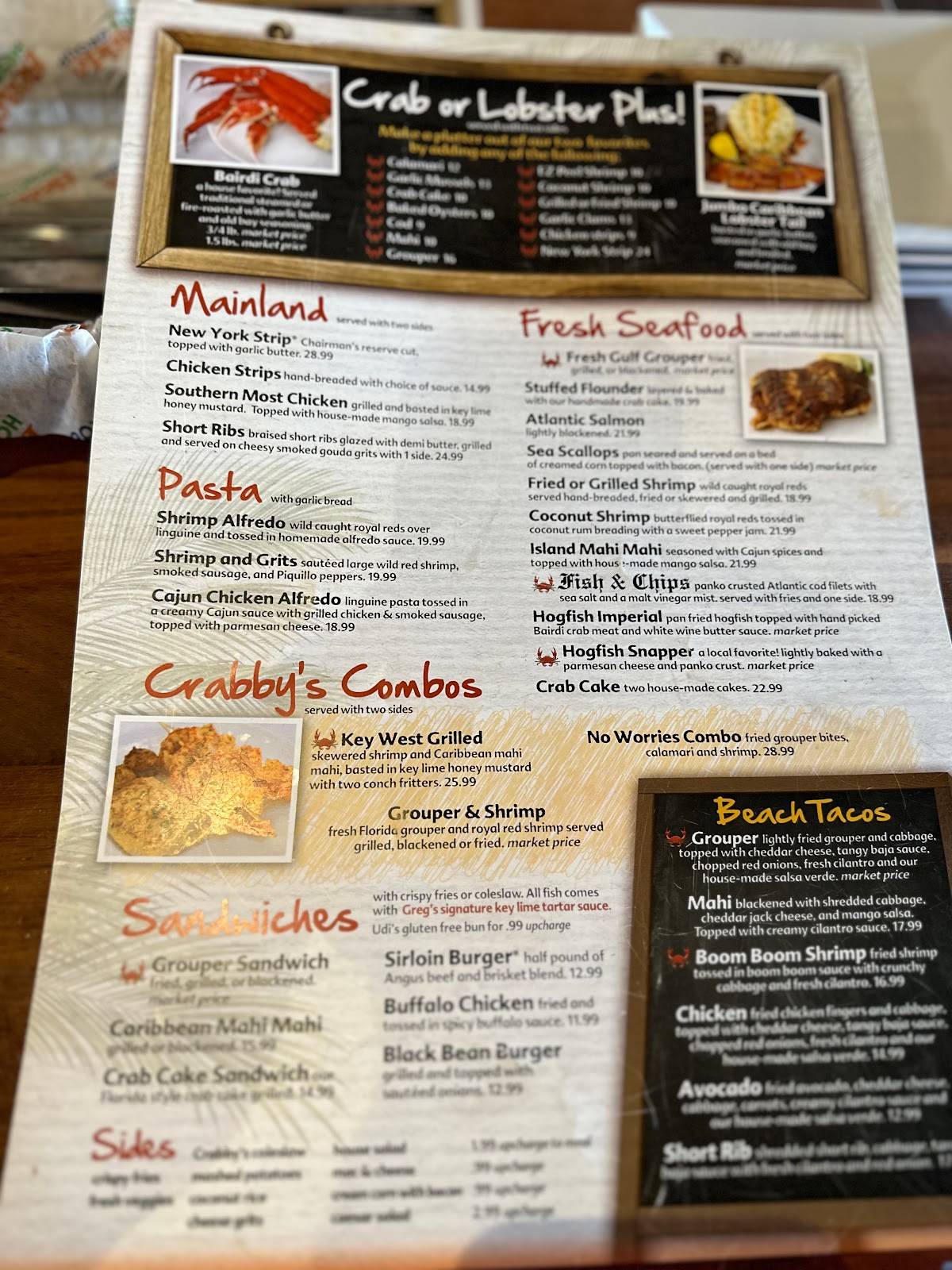 Menu At Landshark Bar And Grill Daytona Beach Daytona Beach