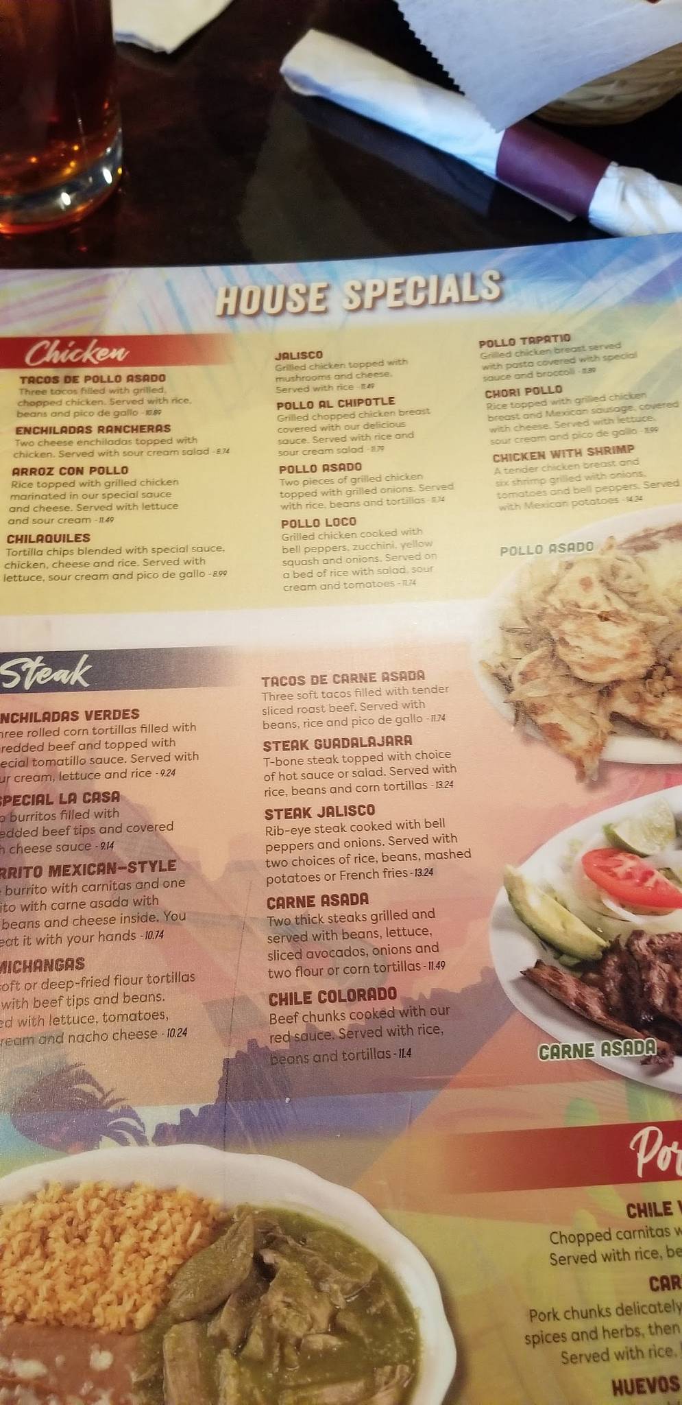 Menu at Las Trancas Mexican Restaurant Ripley, Ripley, 157 McGraw St