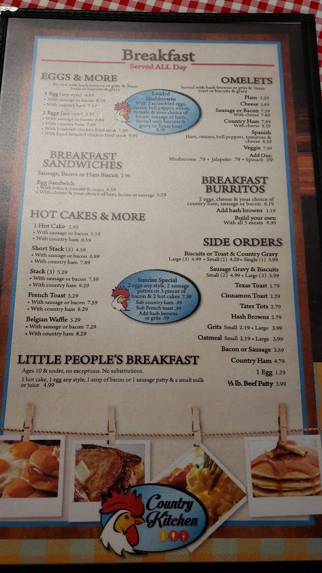 Menu at Country Kitchen restaurant, Madill, 411 E Main St