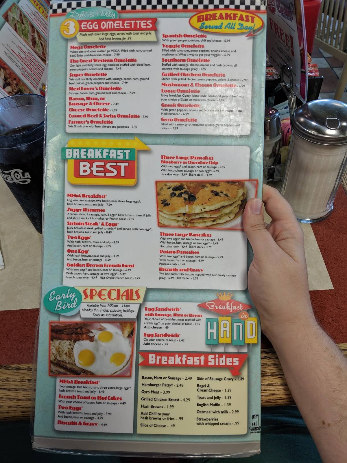 Menu at Mega Coney Island restaurant, Fenton
