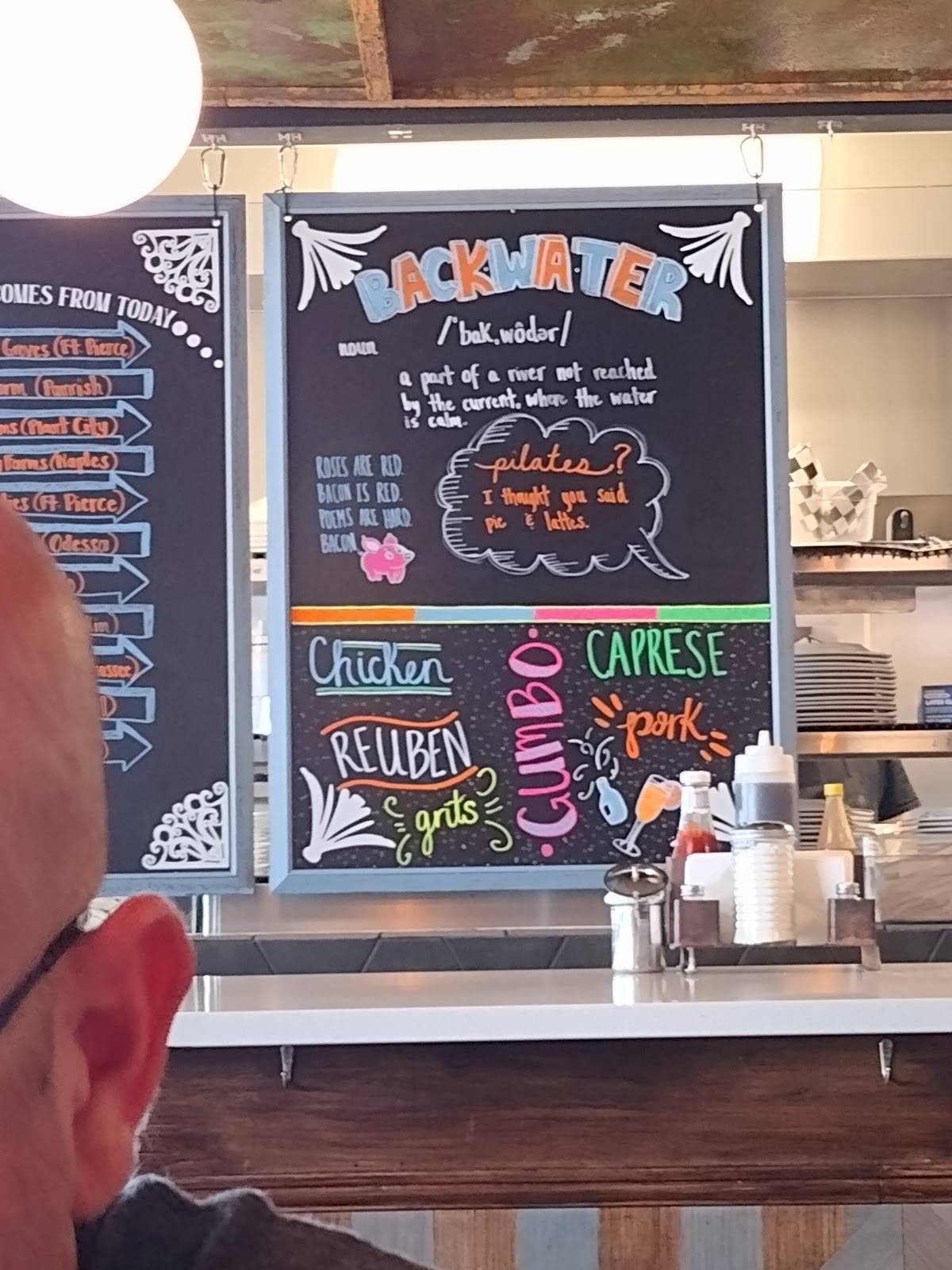 Menu at Backwater Wickham Road cafe, Melbourne