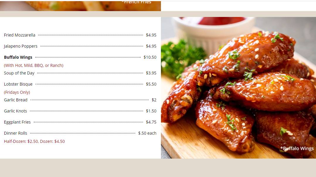 Menu at Palermo Pizza and Restaurant, Minersville