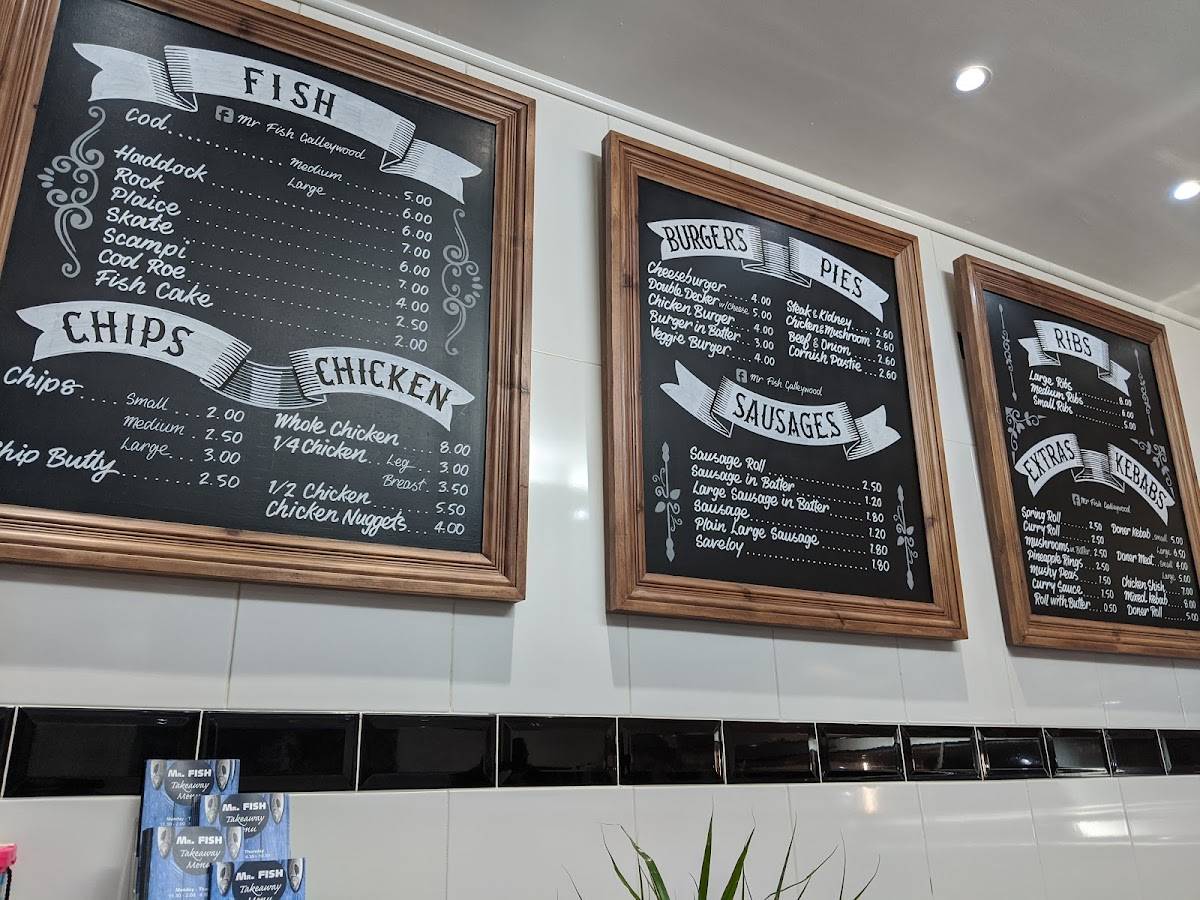 Menu At Mr Fish Restaurant Chelmsford Watchouse Rd