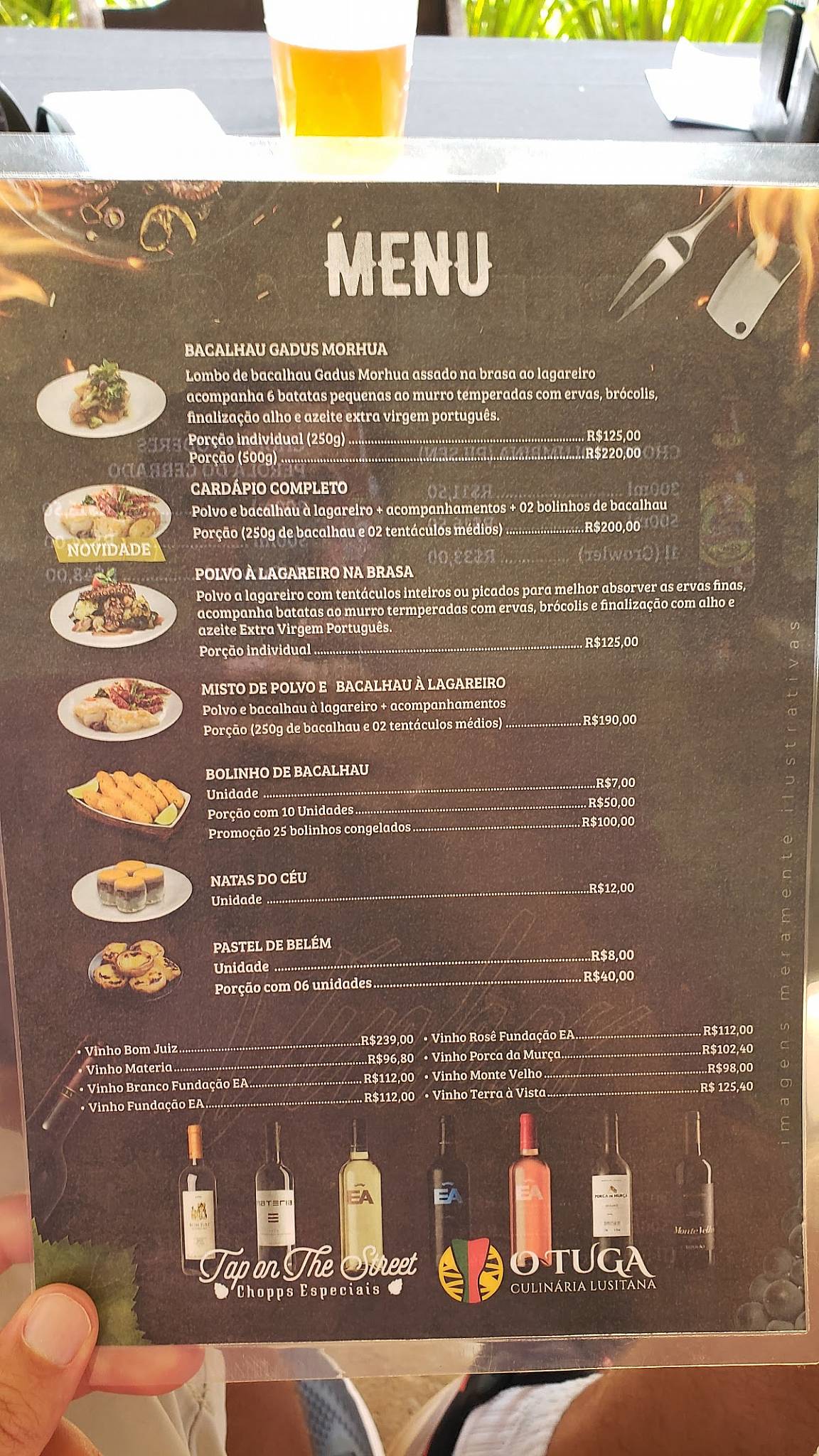 Menu Em O Tuga Culinária Portuguesa Restaurante Brasília Setor De