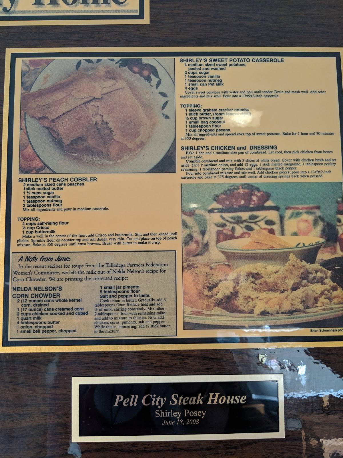 Menu at Pell City Steak House Restaurant, Pell City