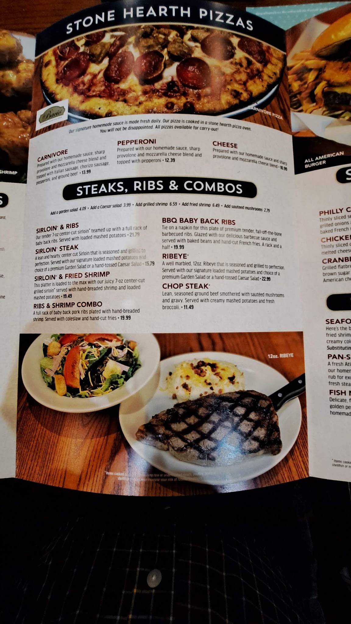 Menu at Kickback Jack's pub & bar, Richmond, Midlothian Tpke