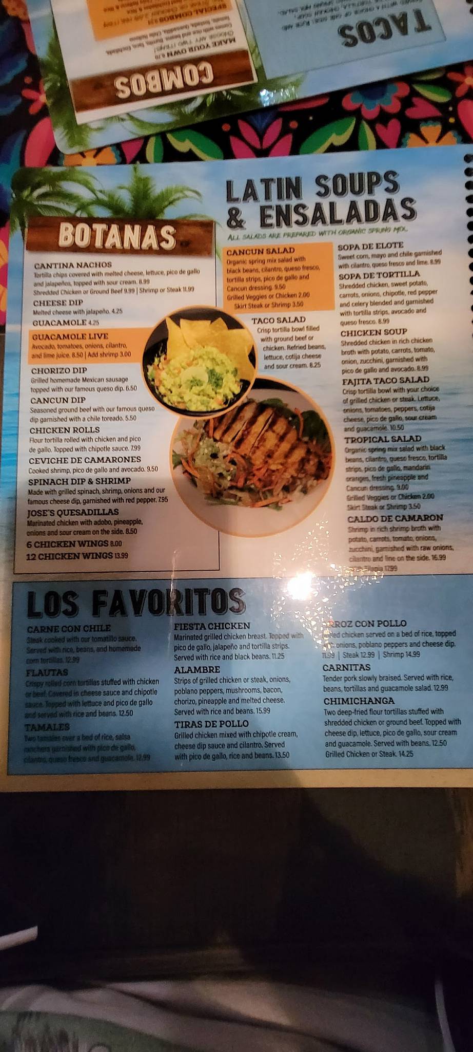 Menu at Ay Wey Mexican Kitchen + Tequila restaurant, Dunn