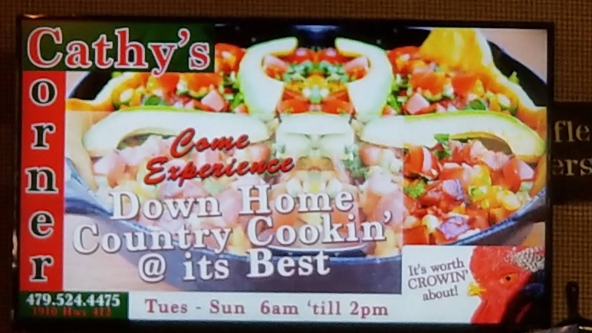 Menu at Cathy's Corner restaurant, Siloam Springs, US412