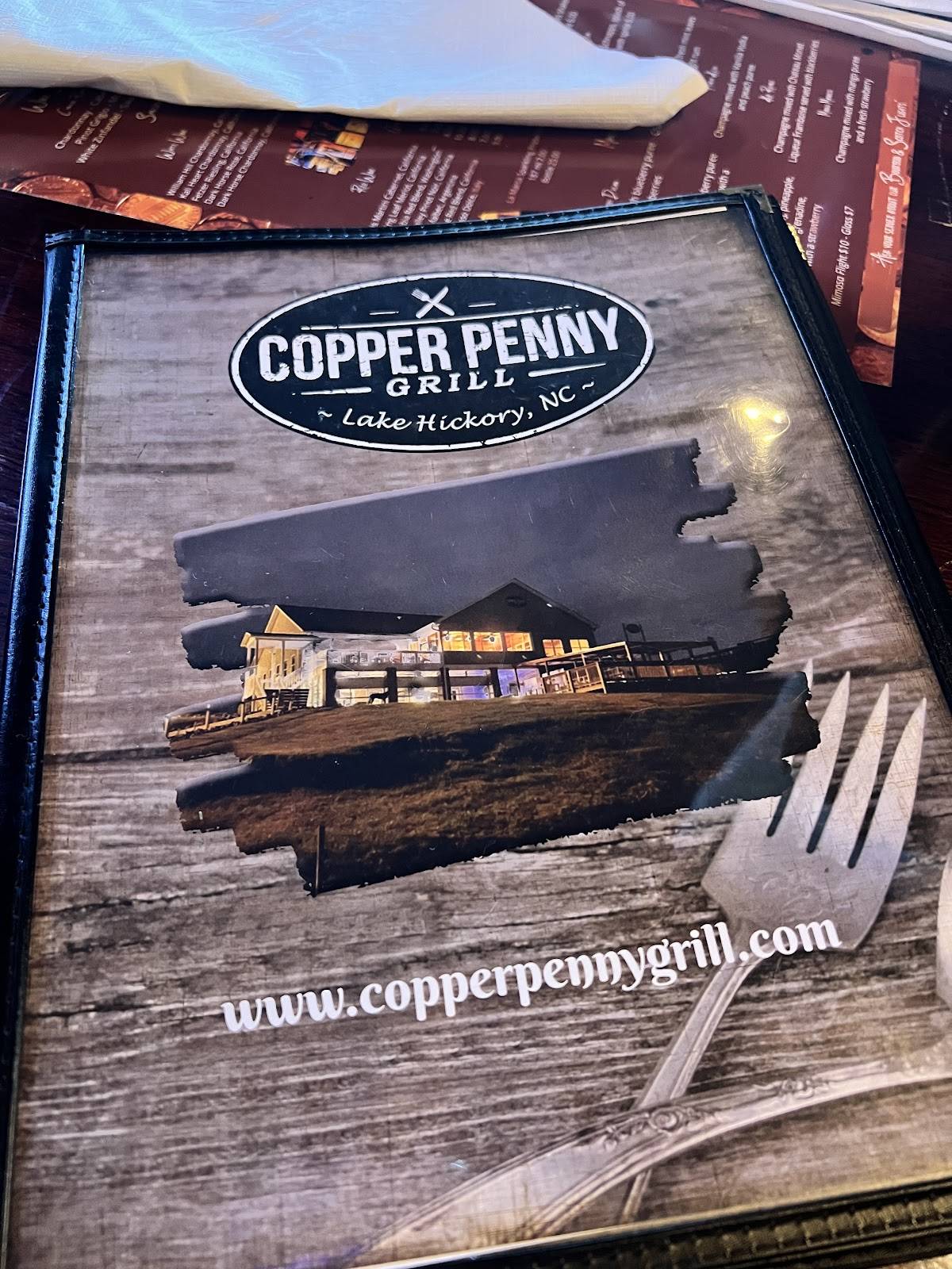 Menu at Copper Penny Grill restaurant, Rhodhiss