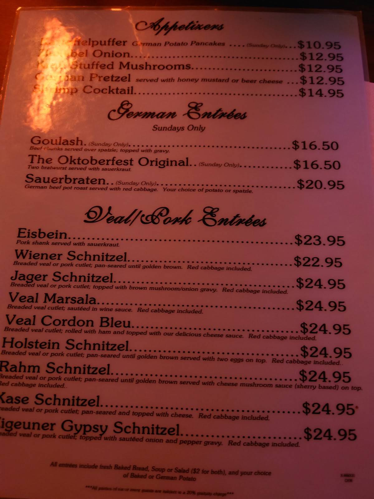Menu at Emmy's Time Out Tavern restaurant, DeLand, Old New York Ave