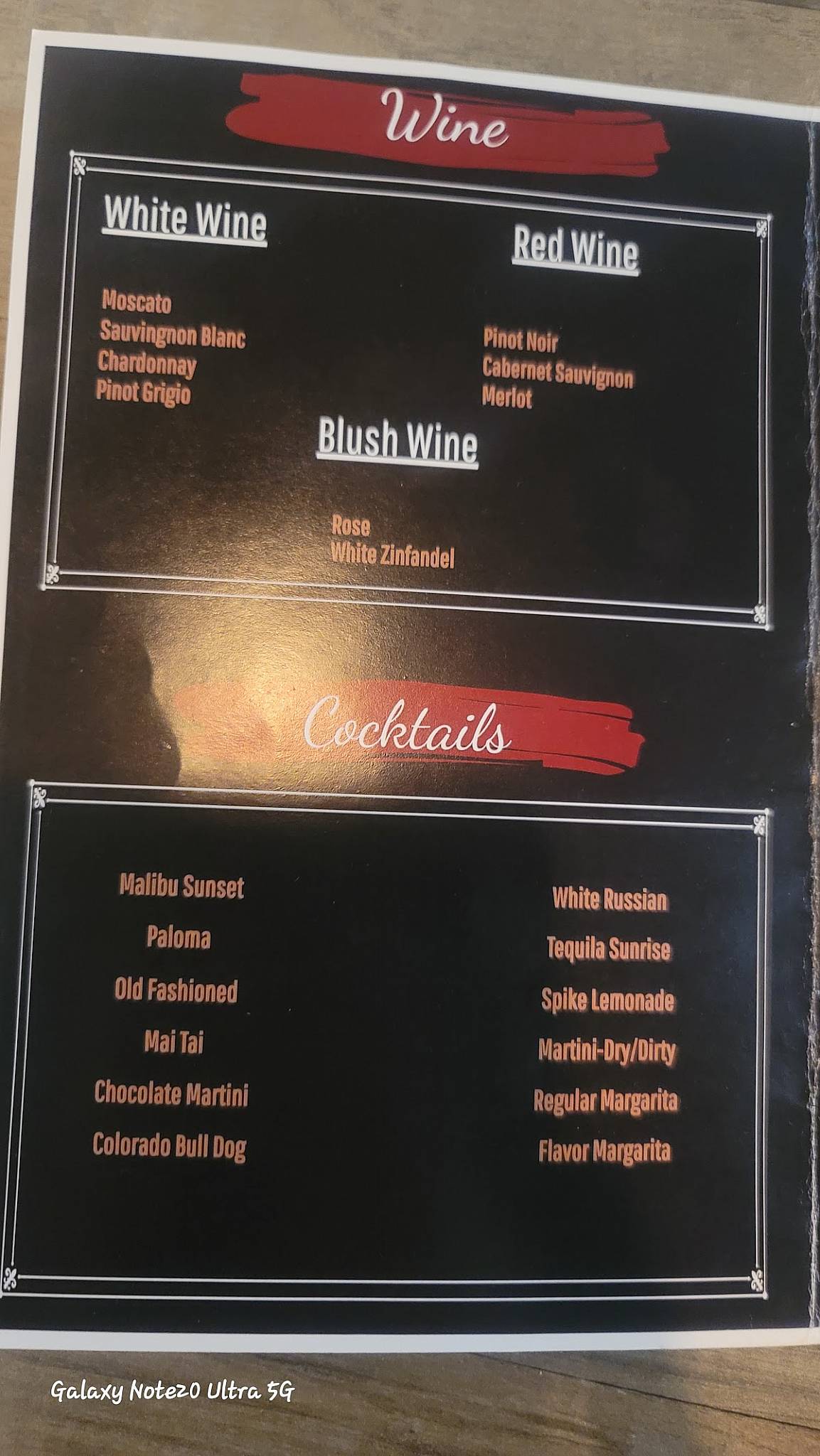 Menu at Jc’s Steakhouse, Wahoo