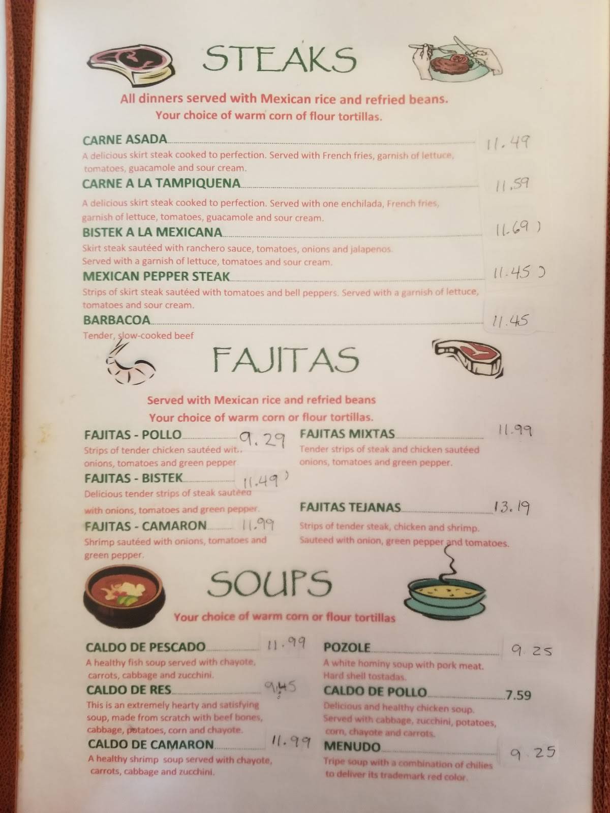 Menu at Taco & Burrito Express restaurant, Mundelein, 410 E Hawley St