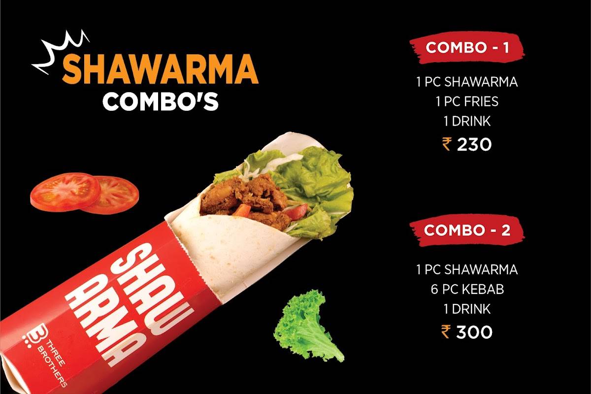 Menu at Three Brothers Grill & Shawarma, Tiruppur