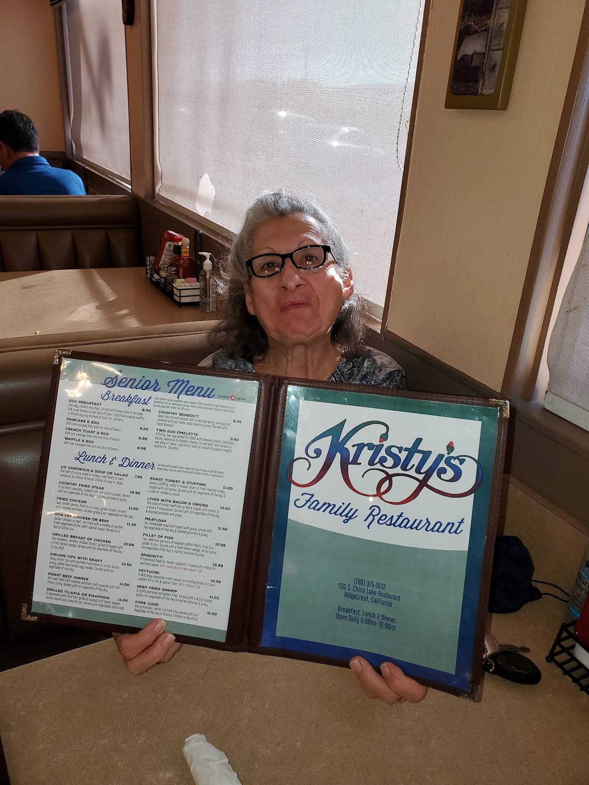 Menu at Kristy's Family Restaurant, Ridgecrest