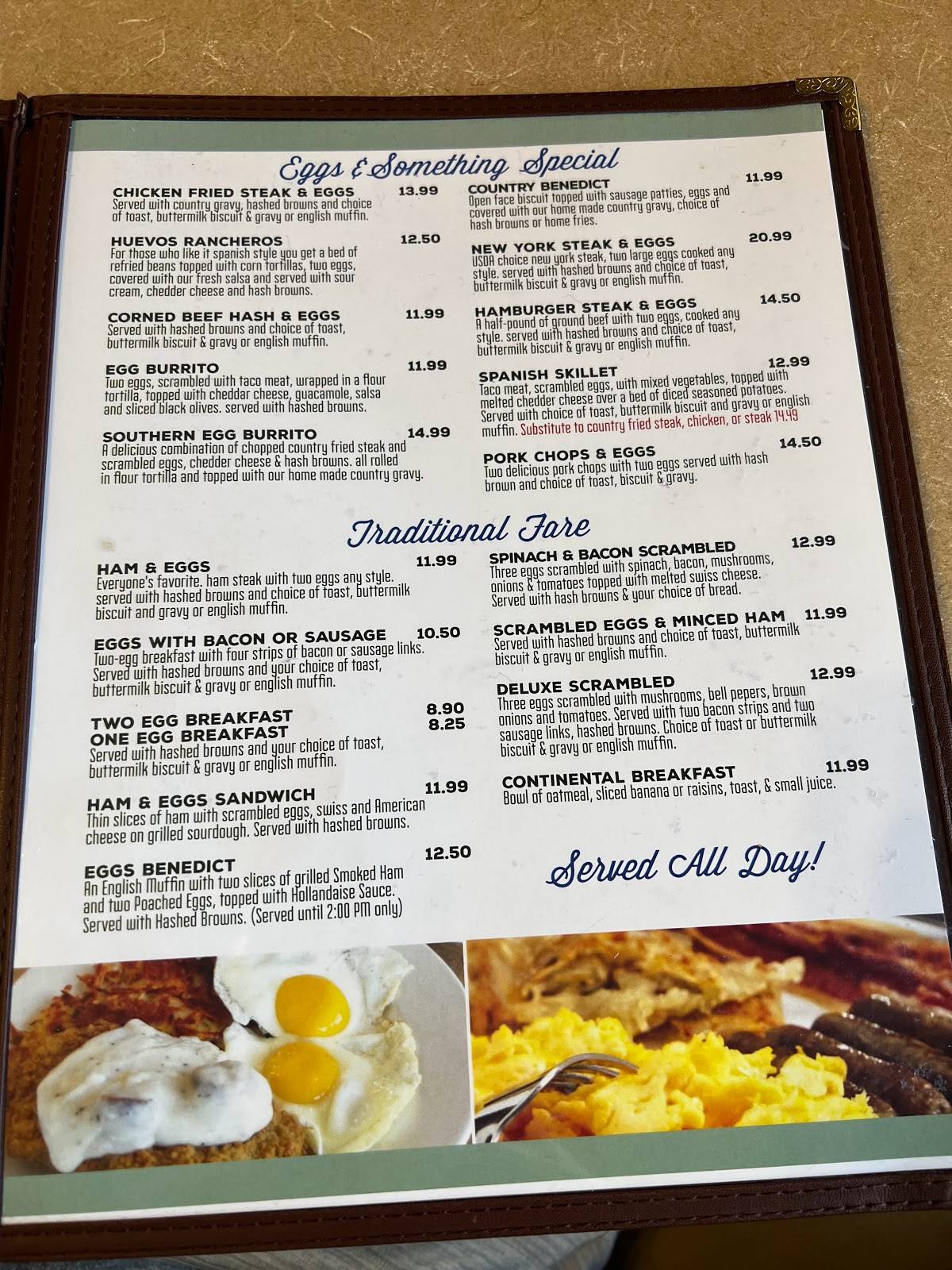 Menu at Kristy's Family Restaurant, Ridgecrest