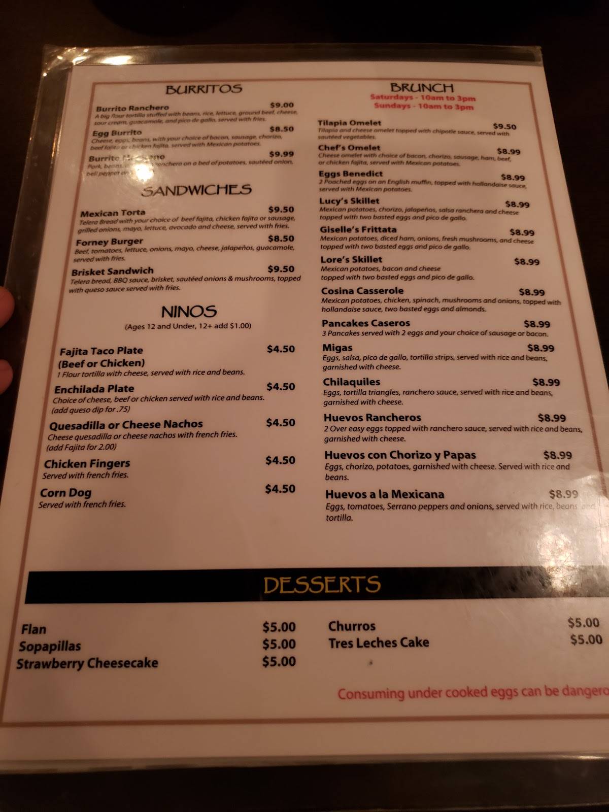 Menu at Rio Lerma Mexican Restaurant, Forney, 124 E US 80
