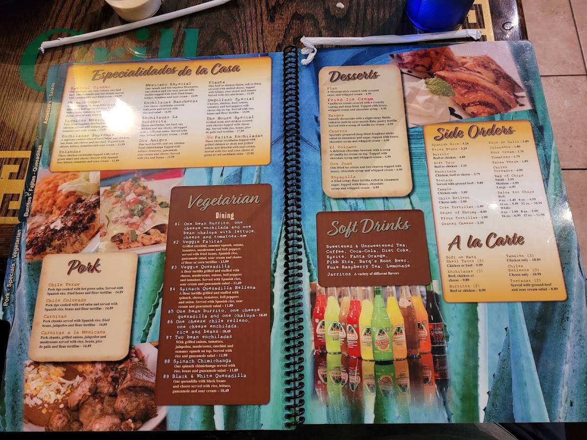 Menu at Tequila Real restaurant, Milton