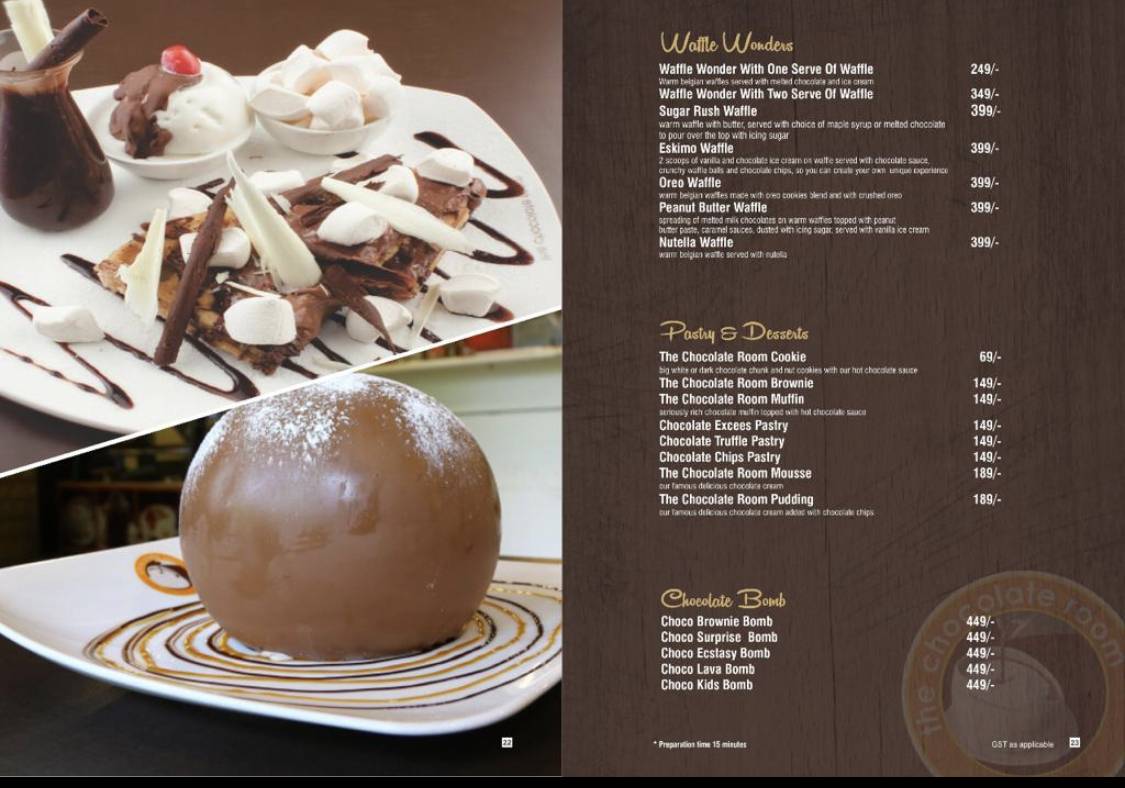 Menu at The Chocolate Room zirakpur, Zirakpur
