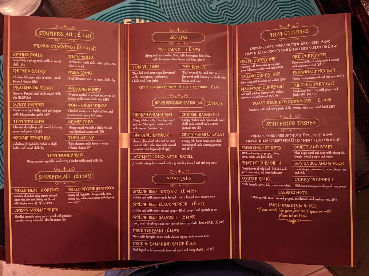 Menu at The Stand Up Inn Indigo Pub Company, Lindfield