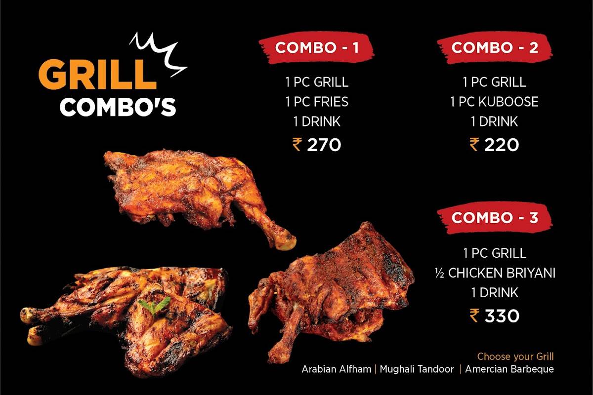 Menu at Three Brothers Grill & Shawarma, Tiruppur